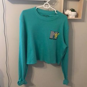 cropped long sleeved MTV shirt